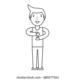 Young man cartoon