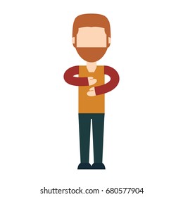 Young man cartoon