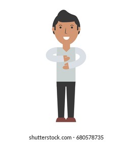Young man cartoon