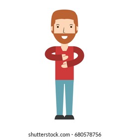 Young man cartoon