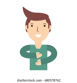 Young man cartoon