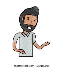 Young man cartoon
