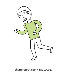 Young man cartoon