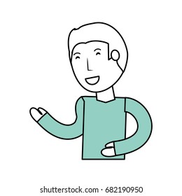 Young man cartoon