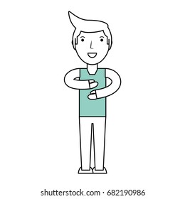 Young man cartoon