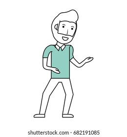 Young man cartoon