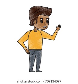 Young man cartoon