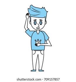 Young man cartoon