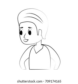Young man cartoon
