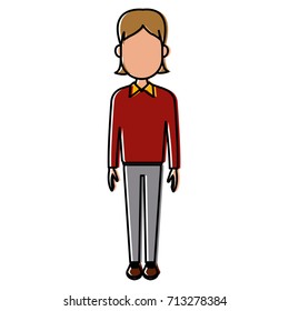 Young man cartoon
