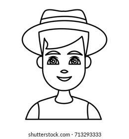 Young man cartoon