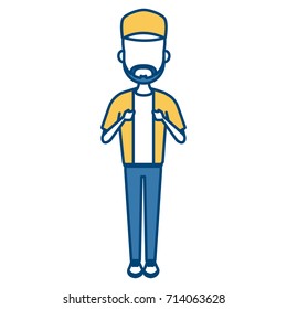 Young man cartoon