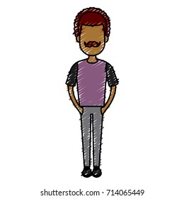 Young man cartoon