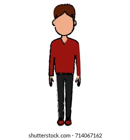 Young man cartoon