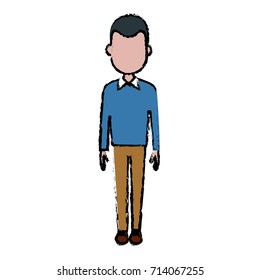 Young man cartoon