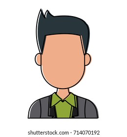 Young man cartoon