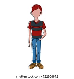 Young man cartoon