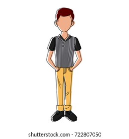 Young man cartoon