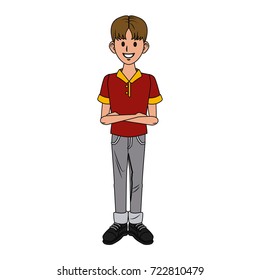 Young man cartoon