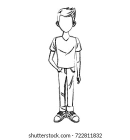 Young man cartoon