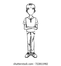 Young man cartoon