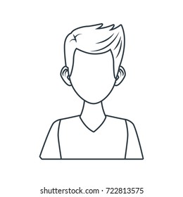 Young man cartoon