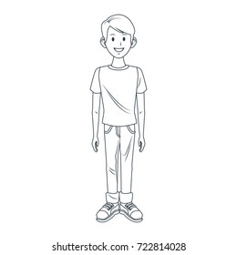 Young man cartoon