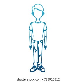 Young man cartoon