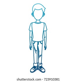 Young man cartoon