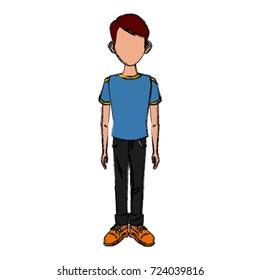 Young man cartoon
