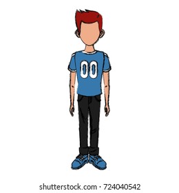Young man cartoon