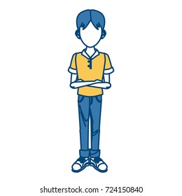 Young man cartoon