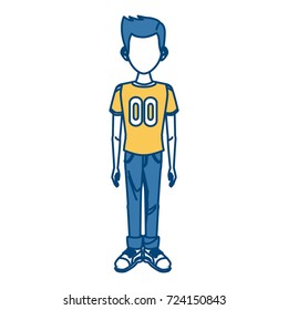 Young man cartoon