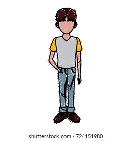 Young man cartoon