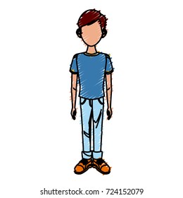 Young man cartoon