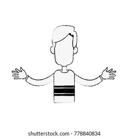 Young man cartoon