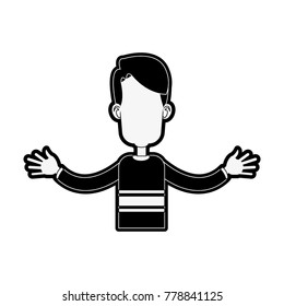 Young man cartoon