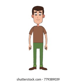 Young man cartoon
