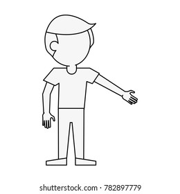Young man cartoon