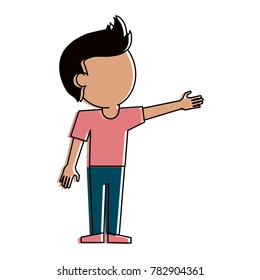 Young man cartoon