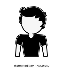 Young man cartoon