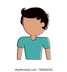 Young man cartoon