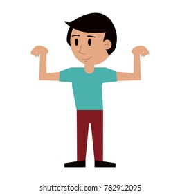 Young man cartoon