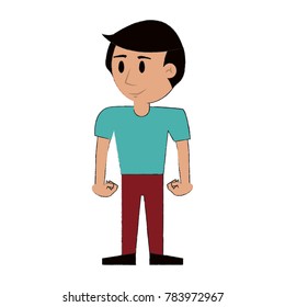 Young man cartoon