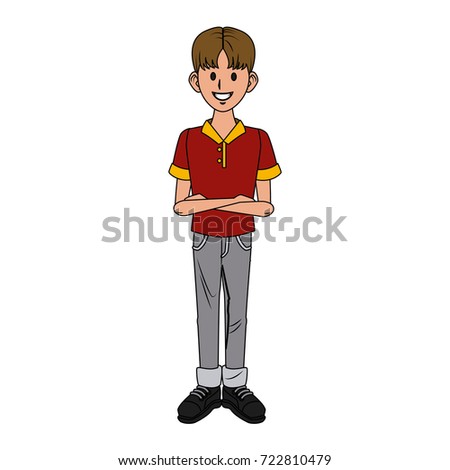 Young man cartoon