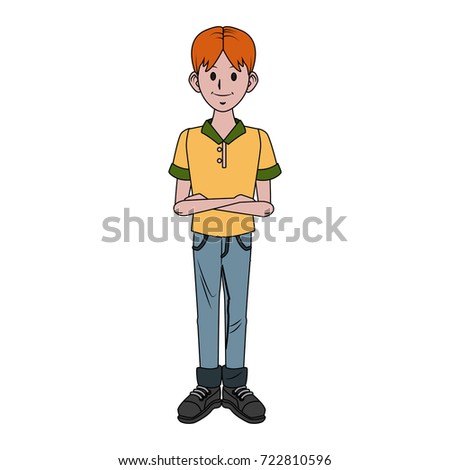 Young man cartoon
