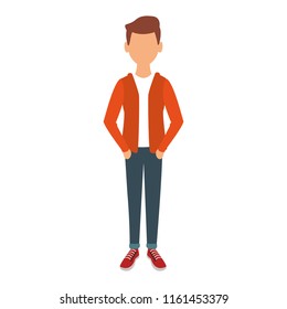 Young man cartoon avatar