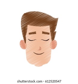 young man cartoon icon image 