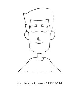young man cartoon icon image 