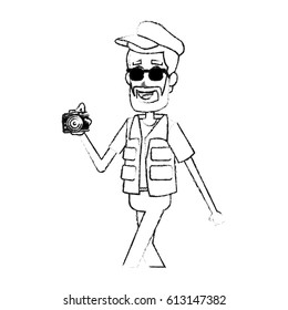 young man cartoon icon image 